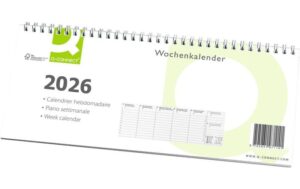 Q-Connect Wochenplaner 2026 28,5 x 12 cm, 1 W pro Seite
