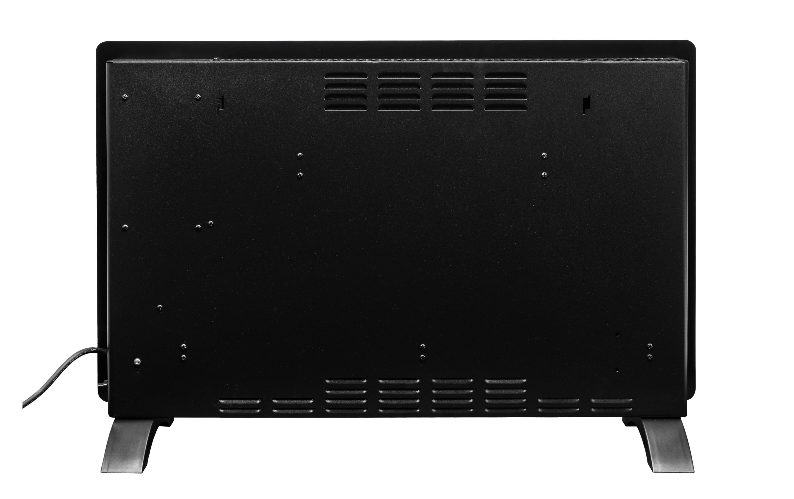 1860351_1 - Mediatech FURBER Konvektorheizung SAVI 20 schwarz Glasfront, 2000W, LED Display, wifi