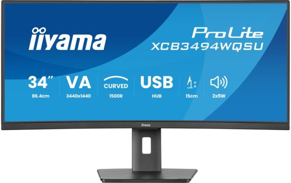 1860656 - Mediatech IIYAMA 34 XCB3494WQSU-B1 VA 3440x1440, 120Hz kaufen Schweiz | Mediatech.ch