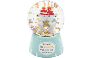 Sheepworld Schneekugel Welt 6.5 cm, mit Glitter, Polyresin