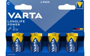 VARTA Batterie Longlife Power C, 4Stk 4 Stück, Blister Verpackung, 1.5V
