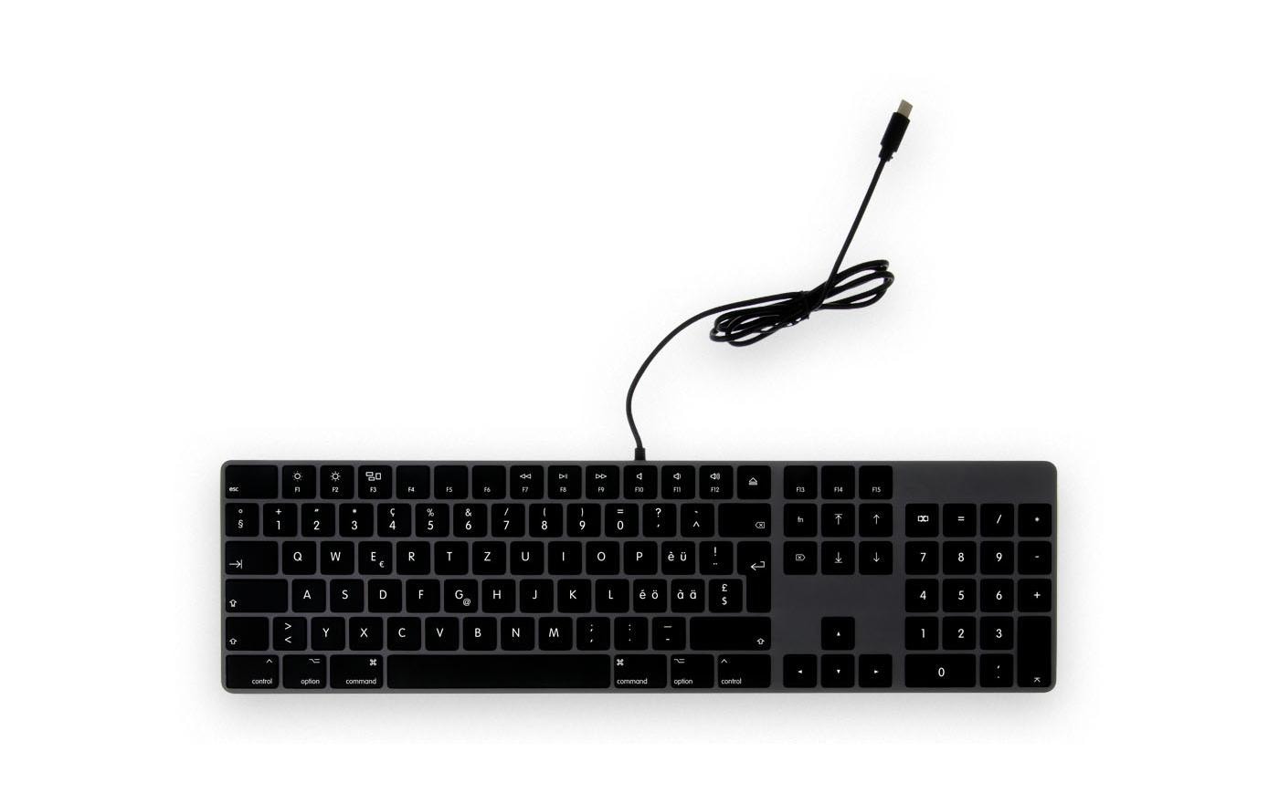 LMP USB-C Tastatur KB-1843 mit Zahlenblock 106 Tasten, USB-C Port, Aluminium, CH kaufen Schweiz | Mediatech.ch
