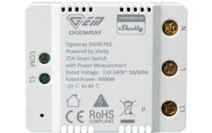 Shelly Ogemray Smart Relay 25A Relaischalter 25A 6000W kaufen Schweiz | Mediatech.ch