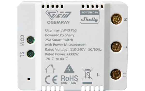 Shelly Ogemray Smart Relay 25A Relaischalter 25A 6000W kaufen Schweiz | Mediatech.ch