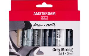 Amsterdam Acrylfarbe Set Grey Mixing 6 Tuben à 20ml