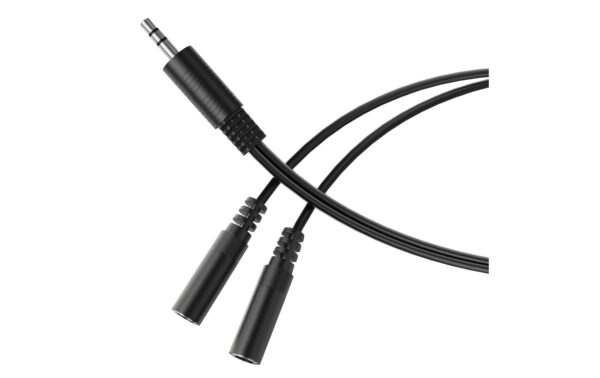 HDSupply 3.5mm Audio Klinken-2xKupplung 0.1m, schwarz, Stereo, Stecker - 2x Buchse kaufen Schweiz | Mediatech.ch