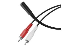 HDSupply 3.5mm Audio Klinken-Cinch Kabel 0.1m, schwarz, Stereo, Buchse - 2xCinch St