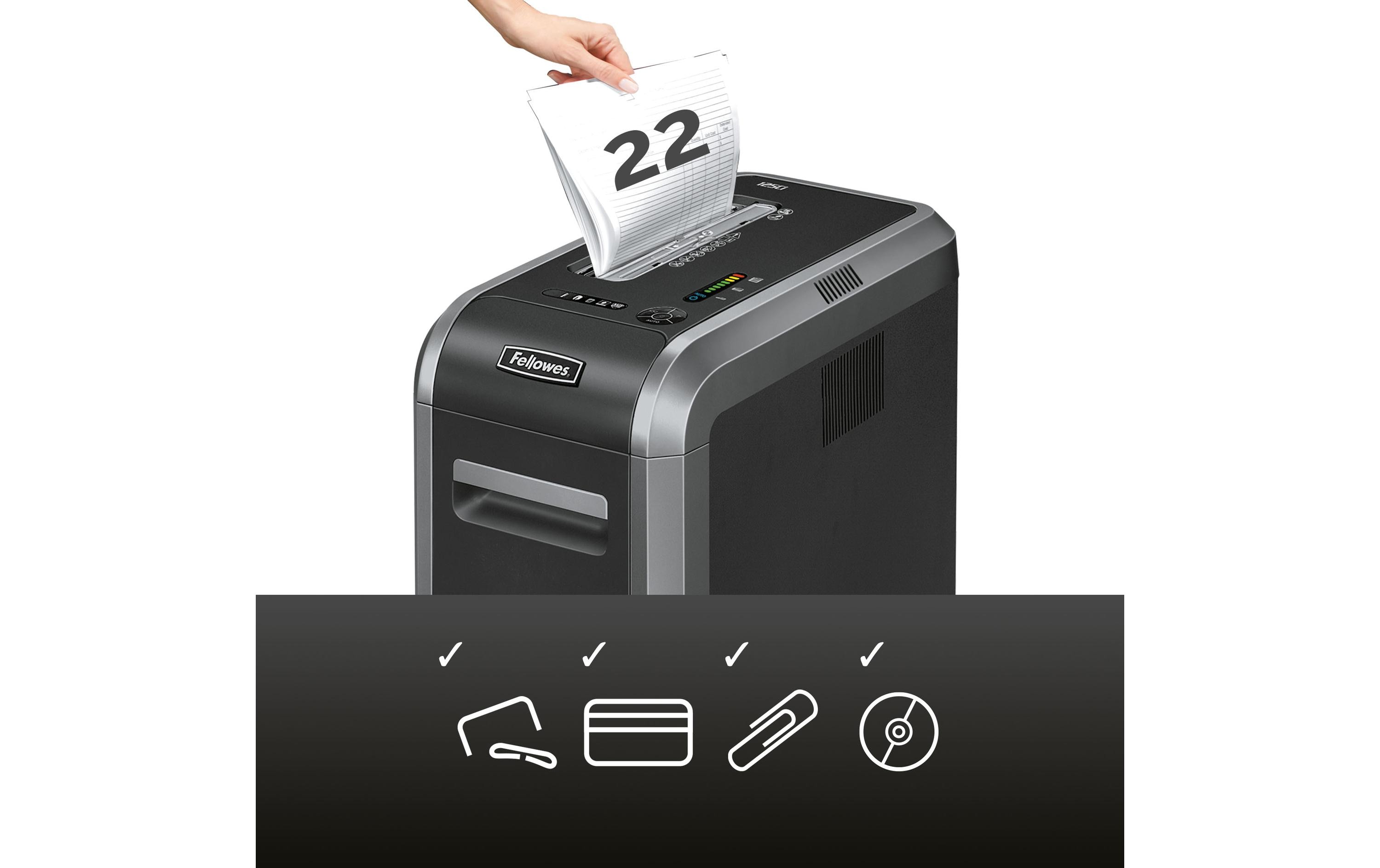 186369_1 - Mediatech Fellowes Aktenvernichter 125Ci bis 18 Blatt, 53 Liter, Partikelschnitt