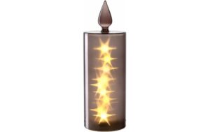 Leonardo LED Kerze Silenzio 27 grau GK/LED Kerze D:9cm, H:30cm
