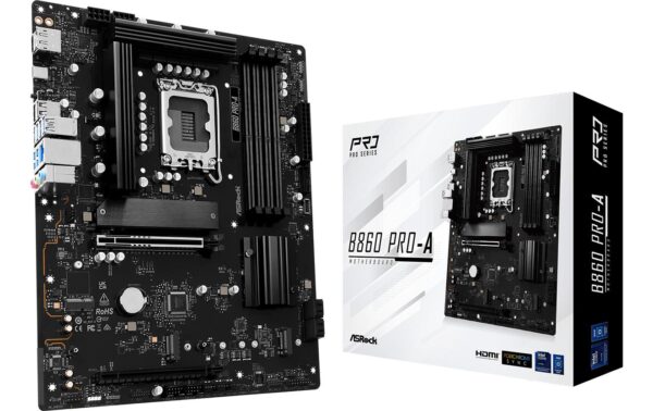 ASRock B860 PRO-A, ATX, LGA1851 Intel B860, LGA1851, 4x DDR5, PCIe 5.0 kaufen Schweiz | Mediatech.ch