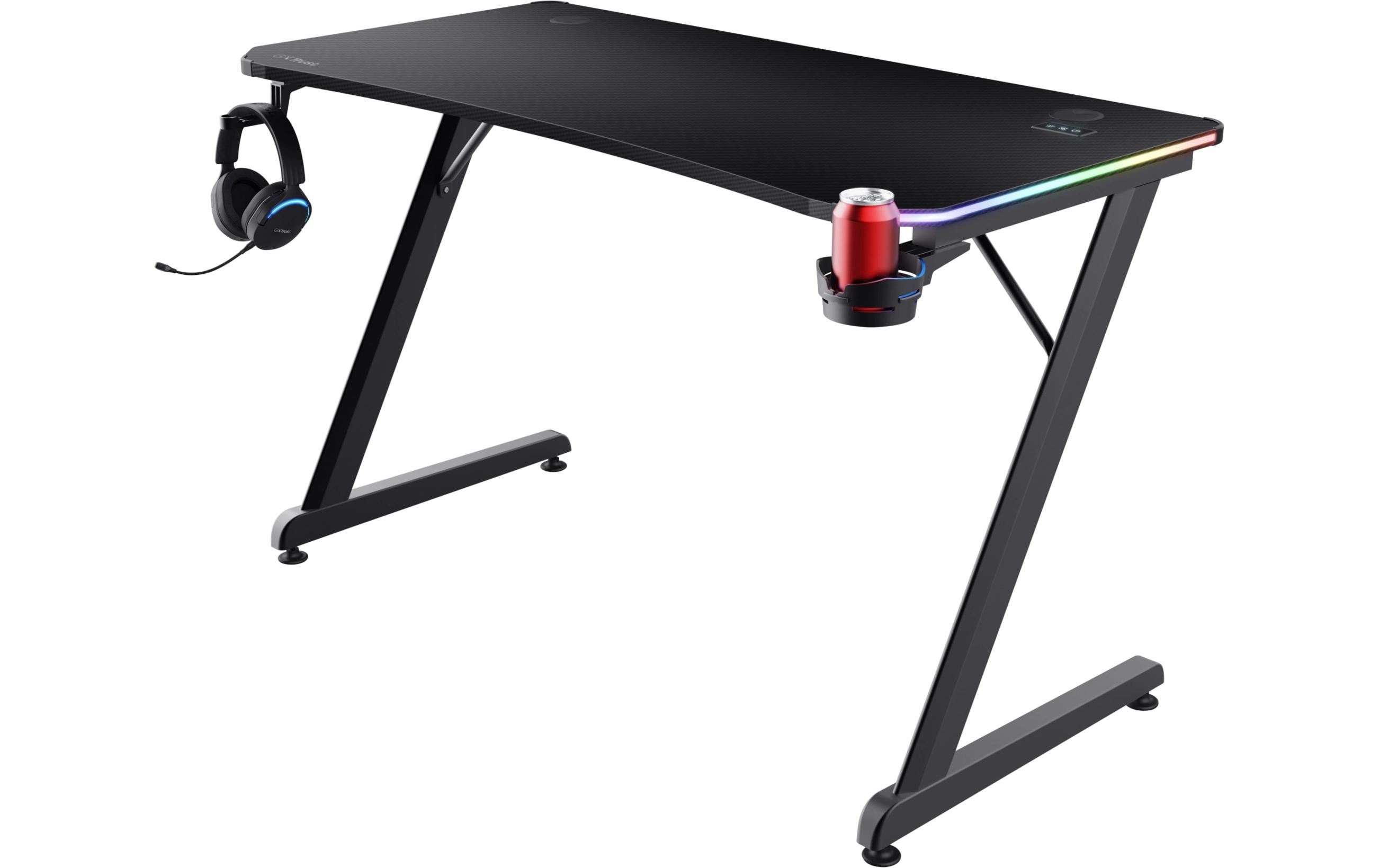 1864621_2 - Mediatech Trust GXT709 Luminus RGB Gaming Tisch schwarz