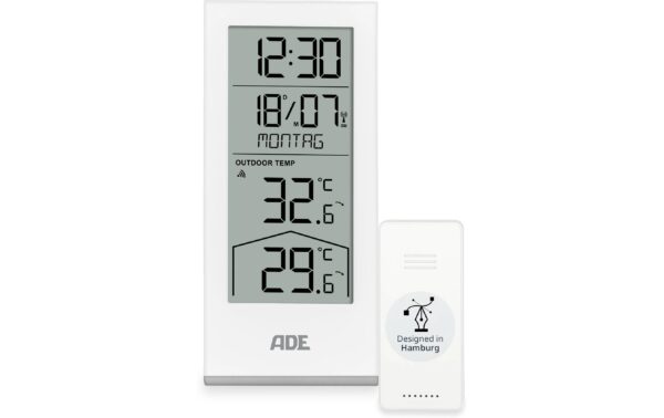 ADE Wetterstation mit Funk-Aussensensor weiss