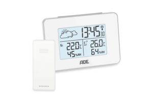 ADE Wetterstation mit Funk-Aussensensor weiss, mit DCF-Funkuhr kaufen Schweiz | Mediatech.ch