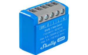 1866319 - Mediatech Shelly 1 Mini Gen4 WiFi-Switch WLAN Schaltaktor, 8 A, Bluetooth, Matter
