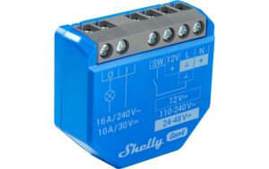 1866320 - Mediatech Shelly Plus 1 Gen4 WiFi-Switch WLAN Schaltaktor, 16 A, Bluetooth, Matter