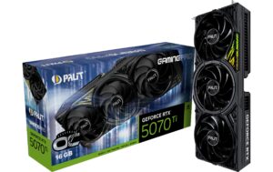 Palit RTX5070Ti GamingPro OC V1 16GB GDDR7 GeForce RTX5070Ti, 3x DP, 1x HDMI