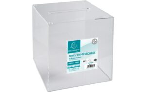 Exacompta Einwurfbox Acryl 21cm abnhembarer Deckel, Acryl