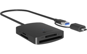 ICY BOX IB-CR302-CU3, USB3.0 4Port-Kartenl. USB 3.2, TypeA und C, schwarz,