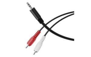 HDSupply 3.5mm Audio Klinken-Cinch Kabel 1.5m, schwarz, Stereo, Stecker - 2xCinch St