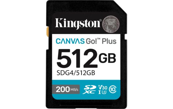 Kingston Canvas Go! Plus SDXC Card 512GB UHS-I U3, les. 200MB/s, schr. 160MB/s kaufen | Mediatech.ch