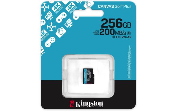 Canvas Go! Plus microSDXC Card 256GB UHS-I U3,les. 200MB/s,schr. 160MB/s,no Apt.