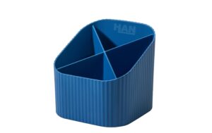 HAN Stifteköcher KARMA 4 Fächer, recyceltes Material, blau