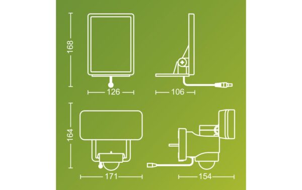 Philips Outdoor WandleuchteTylus 6W, 1000lm, 3000K, IP44 weiss