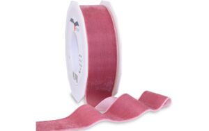 Pattberg Geschenkband Samt Grösse: 40mm x  10m, Altrosa