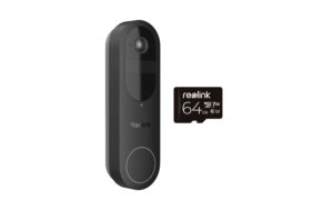 Reolink RL-D340B WiFi Video Doorbell schwar 2K HD mit Chime und 64GB SD Karte