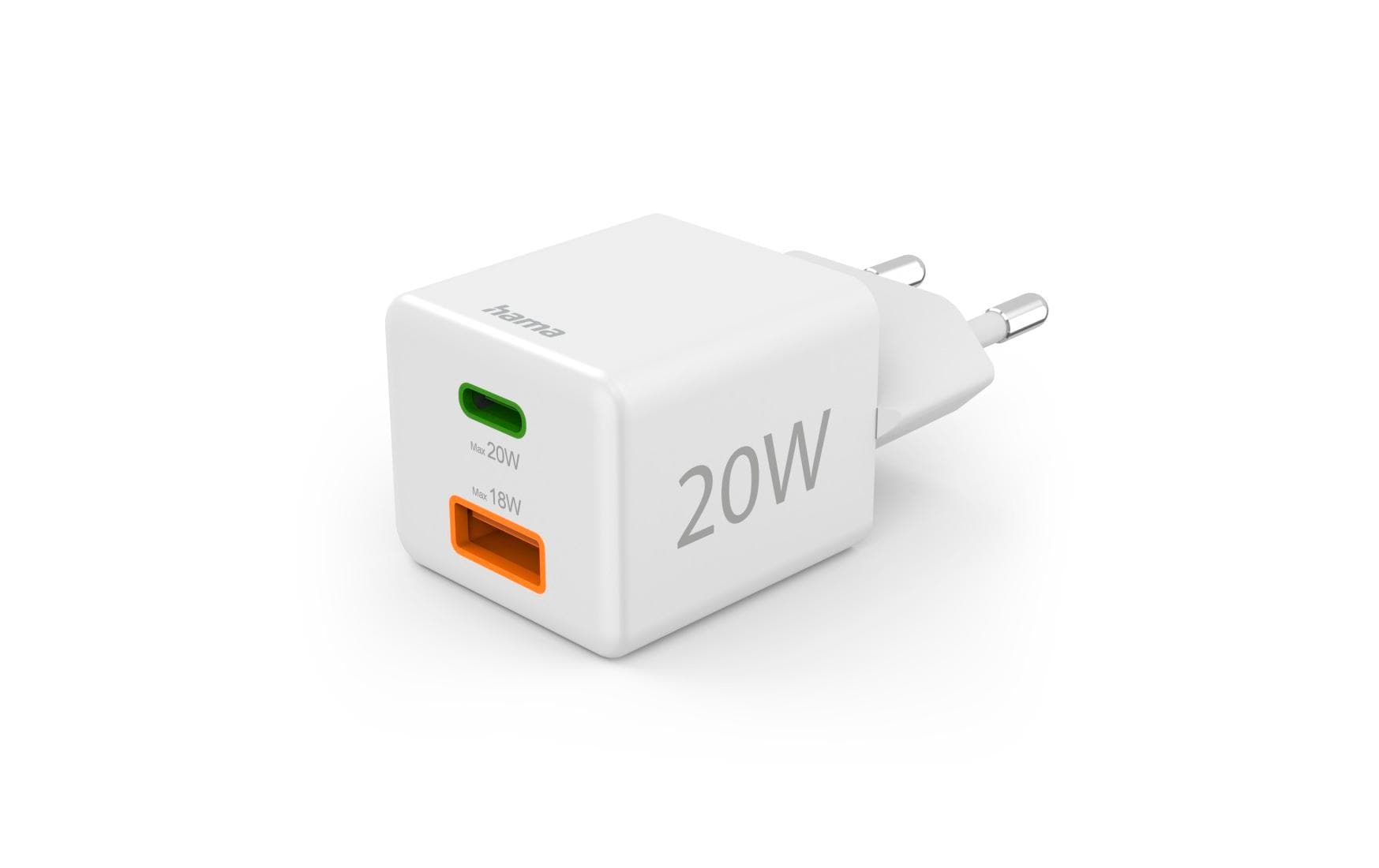1880243 - Mediatech Hama Gan charger USBA USBC 20W 20w weiss kaufen Schweiz | Mediatech.ch