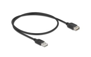 Delock USB2.0 Verlängerungskabel A-A, 0.5m EASY USB, beidseitig einsteckbar, schwarz