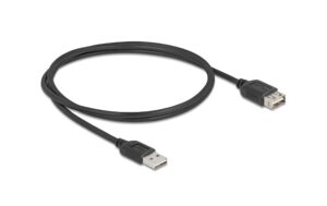 Delock USB2.0 Verlängerungskabel A-A, 1.0m EASY USB, beidseitig einsteckbar, schwarz