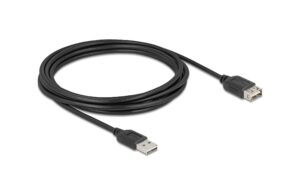Delock USB2.0 Verlängerungskabel A-A, 3.0m EASY USB, beidseitig einsteckbar, schwarz