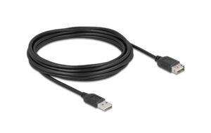 Delock USB2.0 Verlängerungskabel A-A, 5.0m EASY USB, beidseitig einsteckbar, schwarz