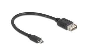 Delock USB2.0 Kabel EASY USB A-MicroB, 0.2m EASY USB, beidseitig einsteckbar, schwarz kaufen Schweiz | Mediatech.ch