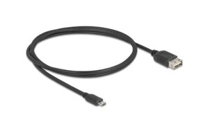 Delock USB2.0 Kabel EASY USB A-MicroB, 1.0m EASY USB, beidseitig einsteckbar, schwarz