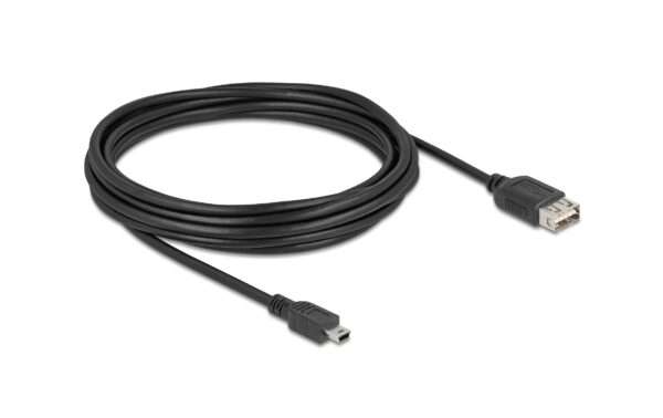 Delock USB2.0 Kabel EASY USB A-MiniB, 5.0m USB-A Seite beidseitig einsteckbar, schwarz kaufen Schweiz | Mediatech.ch