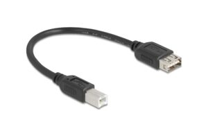 Delock USB2.0 Kabel EASY USB A-B, 0.2m USB-A Seite beidseitig einsteckbar, schwarz