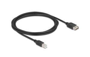 1880365 - Mediatech Delock USB2.0 Kabel EASY USB A-B, 2.0m USB-A Seite beidseitig einsteckbar, schwarz