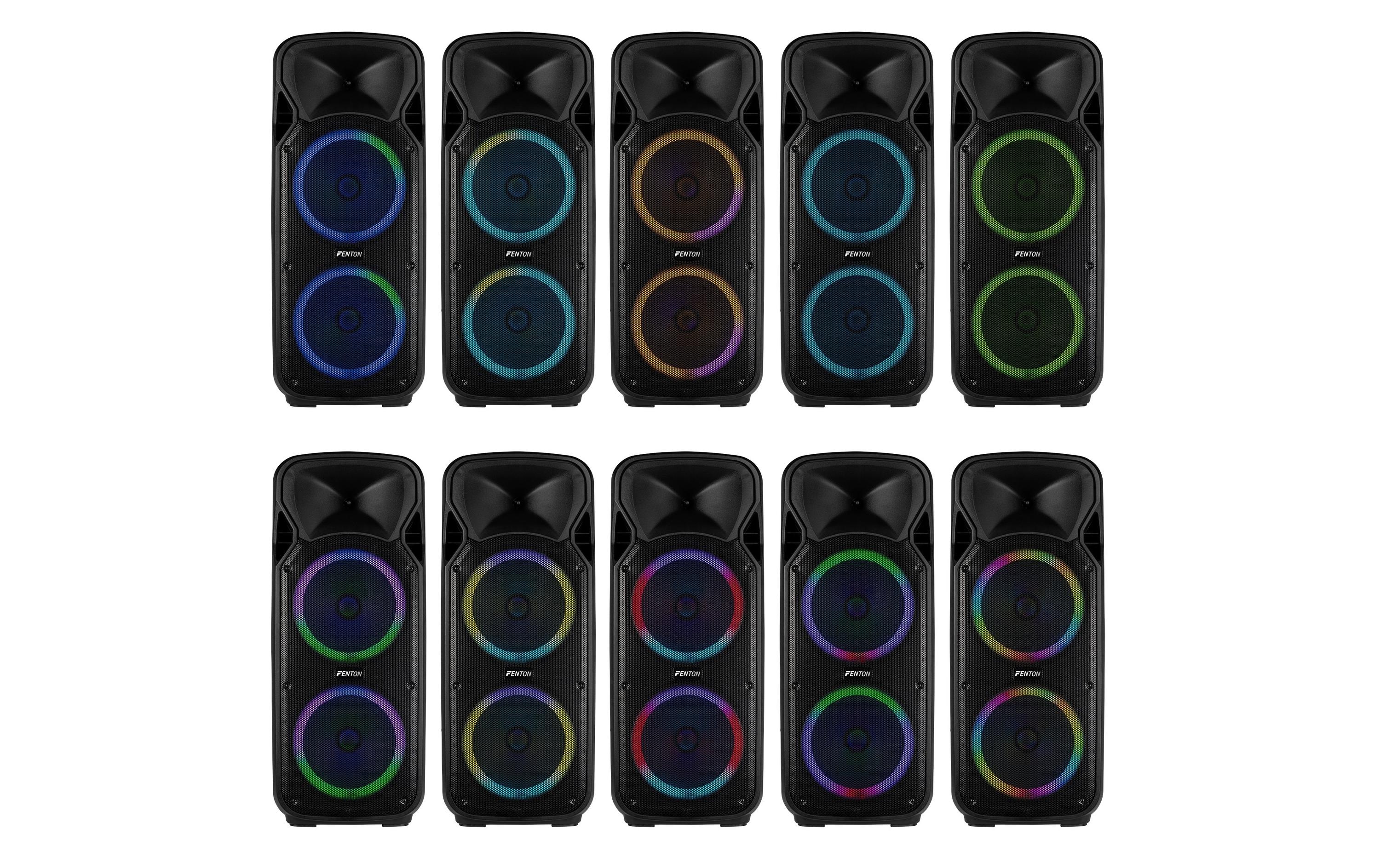 1880599_4 - Mediatech Fenton FT212LED MK2 Portables Soundsystem 2x 12, Mic, LED, BT
