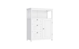 Vasagle Kommode Weiss MDF, 60x30x80 cm (BxTxH)