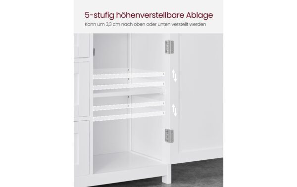 1881975_2 - Mediatech Vasagle Kommode Weiss MDF, 60x30x80 cm (BxTxH)