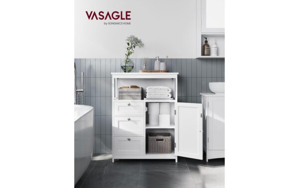 1881975_3 - Mediatech Vasagle Kommode Weiss MDF, 60x30x80 cm (BxTxH)