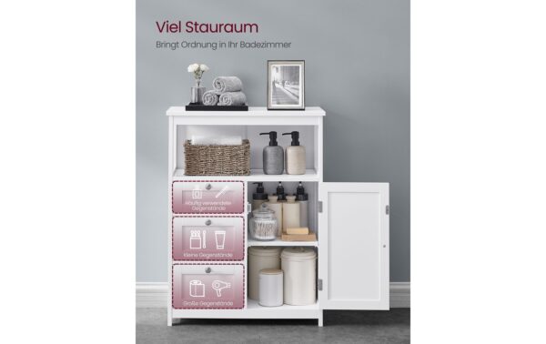 1881975_4 - Mediatech Vasagle Kommode Weiss MDF, 60x30x80 cm (BxTxH)