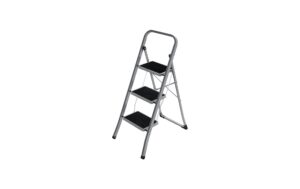Songmics Trittleiter, 3 Stufen Traglast 150 kg, Zusammenklappbar