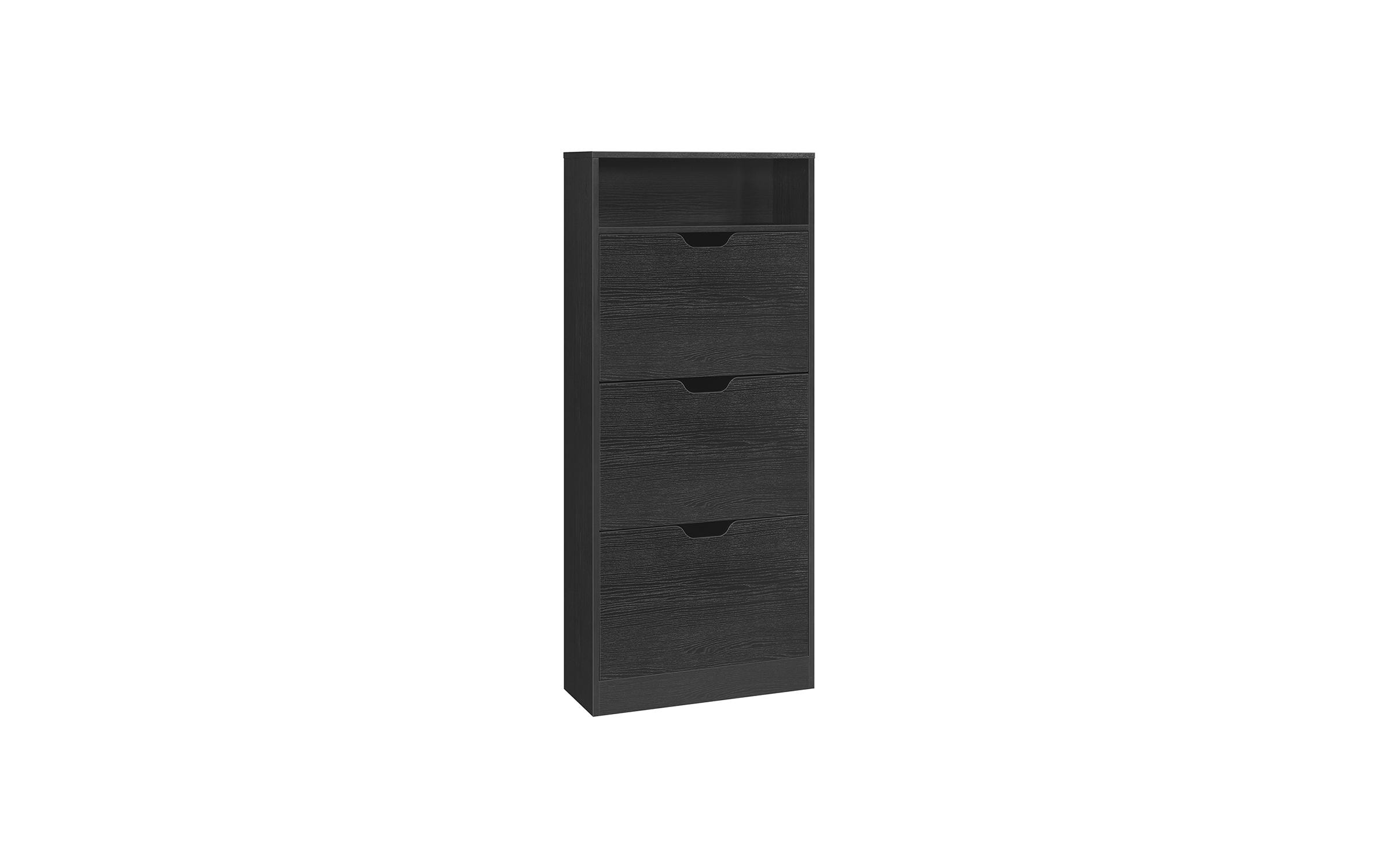 1881992 - Mediatech Vasagle Schuhschrank mit 3 Klappen, Schwarz 14-18 Schuhe, 60x24x139cm (BxTxH) kaufen Schweiz | Mediatech.ch