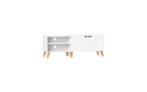 Vasagle TV-Möbel Skandinavisch, Weiss 140x40x45 cm (BxTxH), Holz