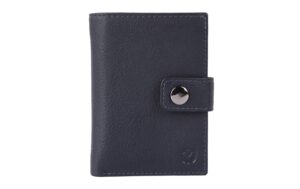 Valenta Card Wallet, Leather - Luxe MagSafe, Navy