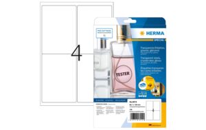 Herma Transparente FolienEtiketten 99x139mm 100 Etiketten, 25 Blatt, wetterfest