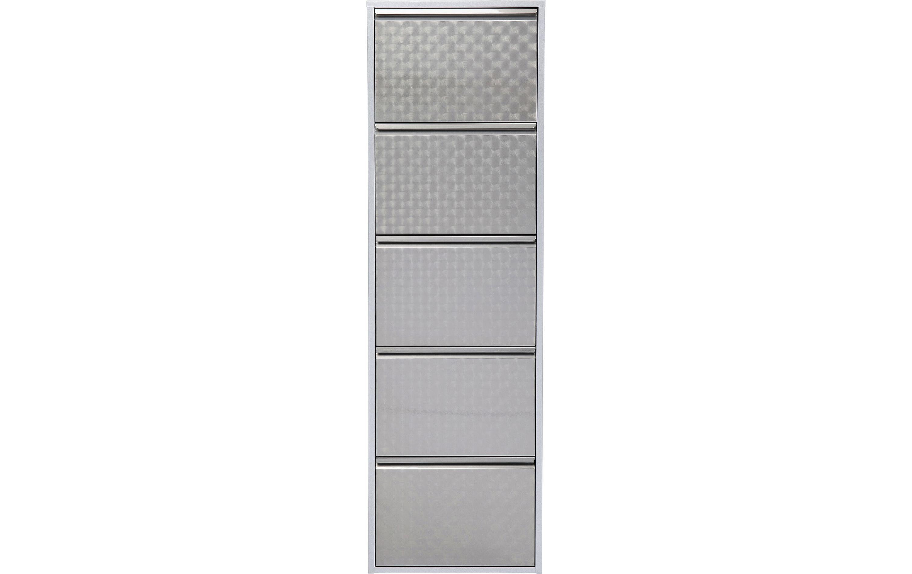 1887118 - Mediatech Kare Schuhschrank Caruso 5er Silber geflext